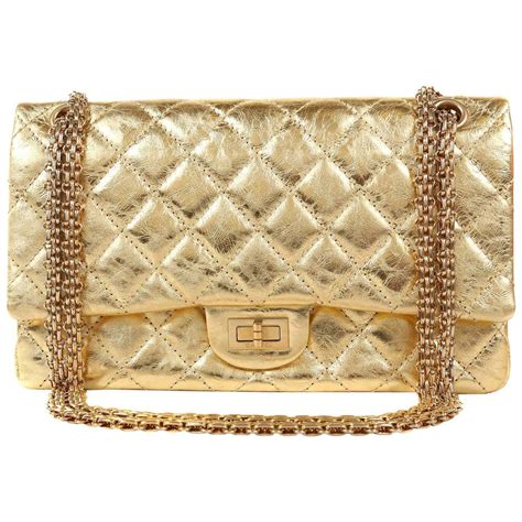 chanel metallic gold bag|Chanel 11.12 bag price.